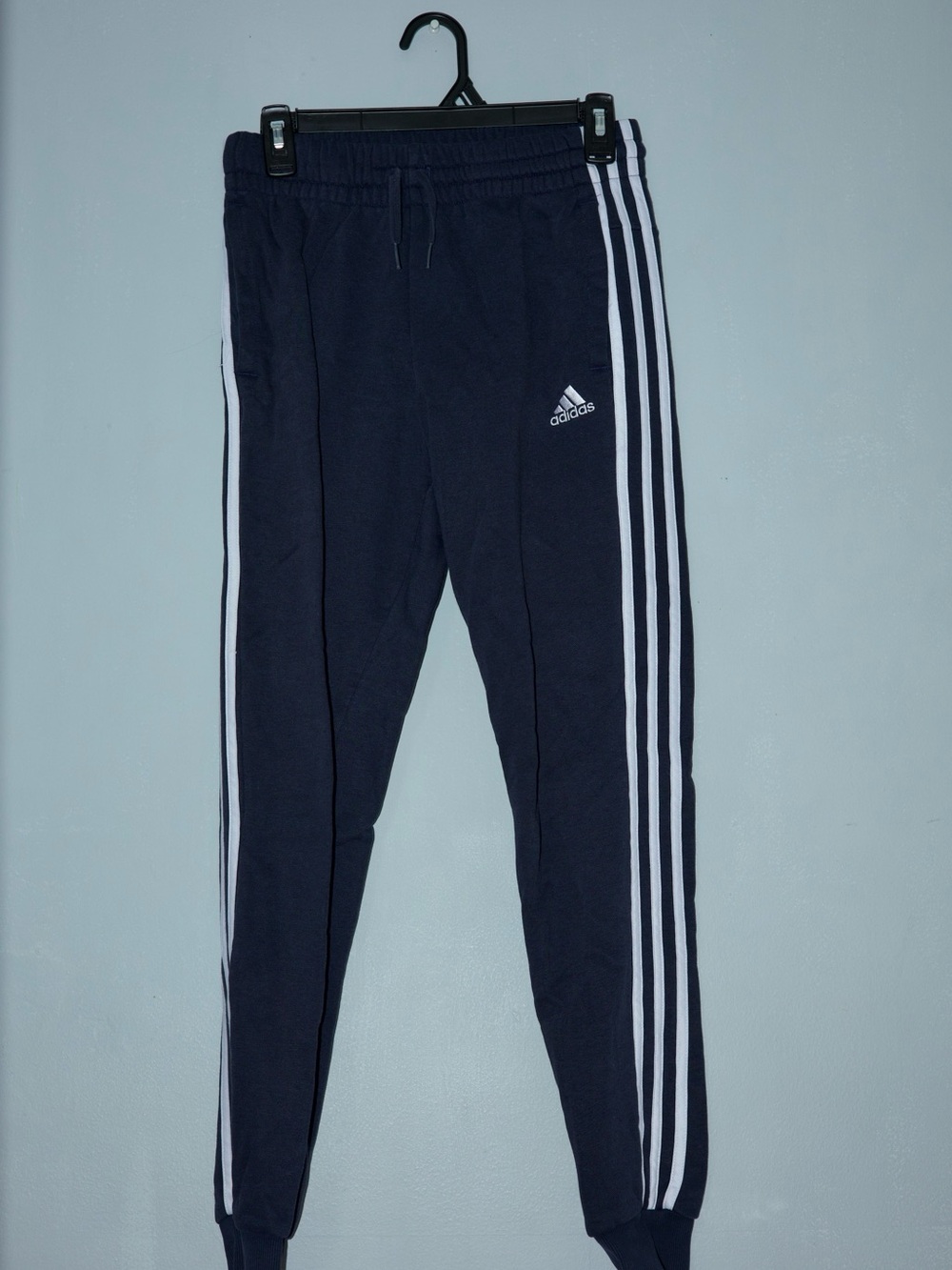 adidas Navy & White Kids Joggers with 3-Stripes